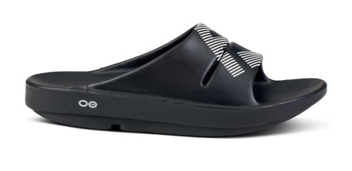 FJ X OOFOS Women's OOahh Sport Slide Sandal - Black - Image 2