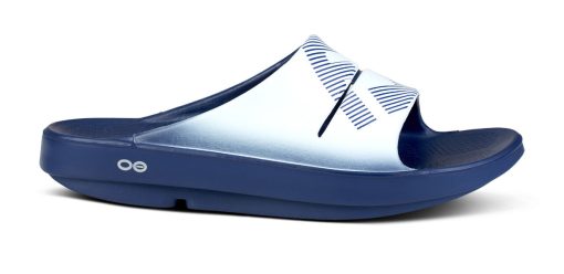 FJ X OOFOS Men's OOahh Sport Slide Sandal - Navy - Image 2