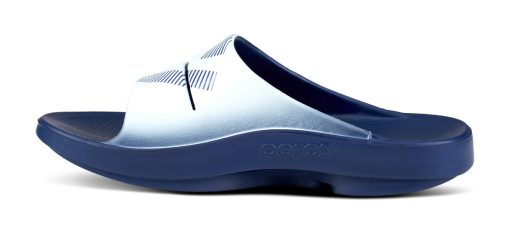 FJ X OOFOS Men's OOahh Sport Slide Sandal - Navy - Image 7