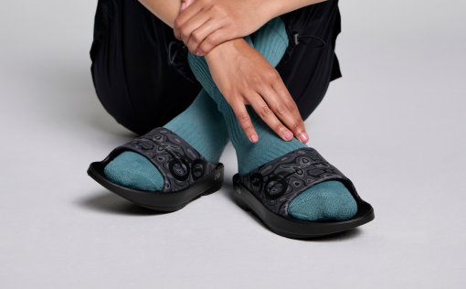 Women's OOahh Sport Slide Sandal - Black Water Camo - Image 4