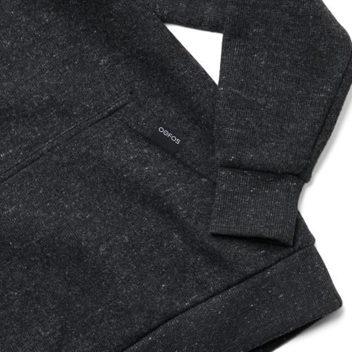 Women's OOmy Knit Hoodie - Dark Charcoal Gray Heather - Image 6