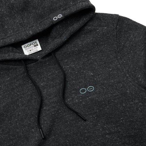 Men's OOmy Knit Hoodie - Dark Charcoal Gray Heather - Image 5