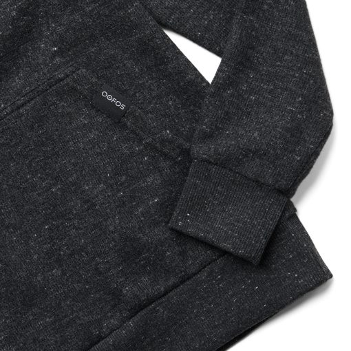 Men's OOmy Knit Hoodie - Dark Charcoal Gray Heather - Image 6