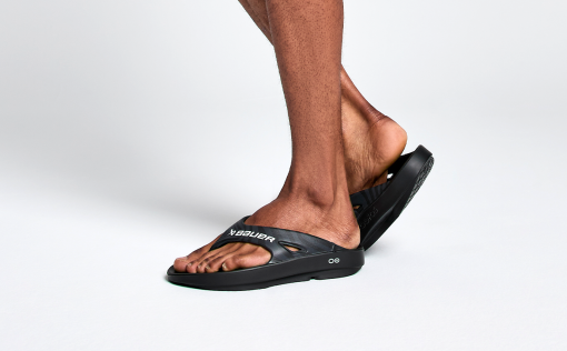 BAUER/OOFOS Men's OOriginal Sport Sandal – Black Asphalt - Image 3