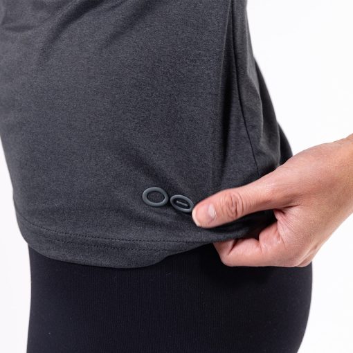 Women's cOOl down V Neck - Dark Gray Heather - Image 3