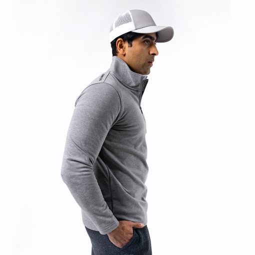 Men's cOOl down ¼ Zip - Gray Heather - Image 4