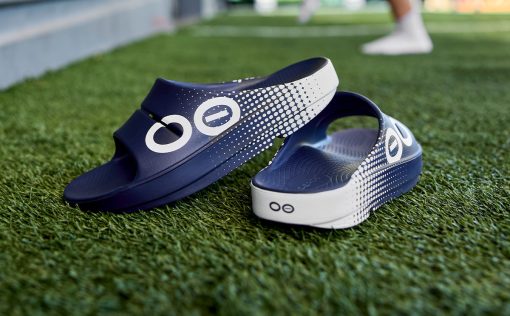 Women's OOahh Sport Slide Sandal - Navy Matrix - Image 3