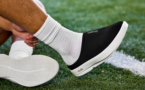 Men's OOcoozie Sport Mule - White Black - Image 4