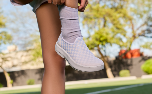 Women's OOmg eeZee Low Shoe - Purple Jade Checker (SALE) - Image 3