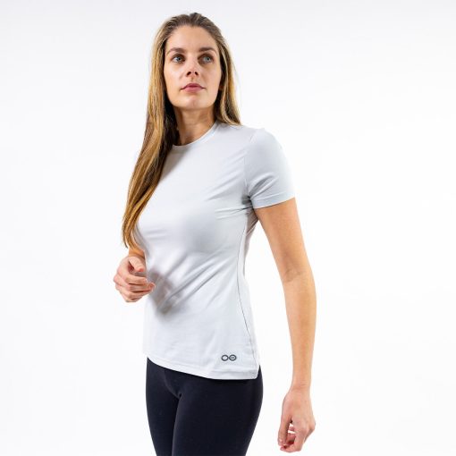 Women's cOOl down T Shirt - Light Gray Heather - Image 4