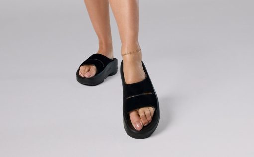 Women's OOmega OOahh Posh Sandal - Black - Image 3